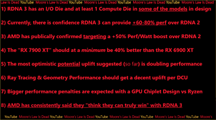 AMD RDNA3 Performance-Vorhersagen (by Moore's Law is Dead)